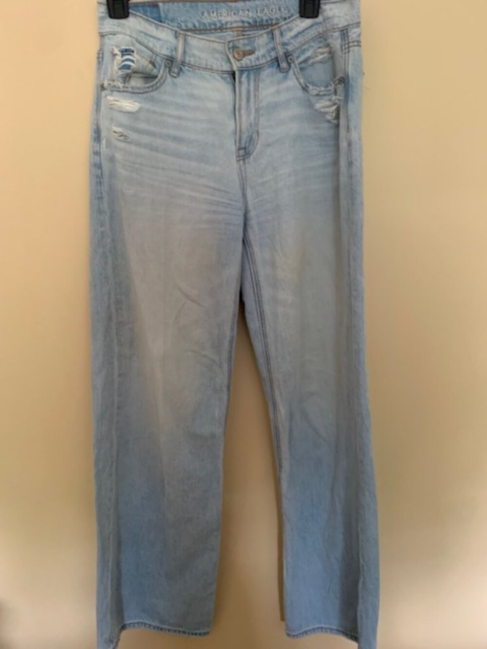 American Eagle white washed jeans, size 0, regular, gentle used